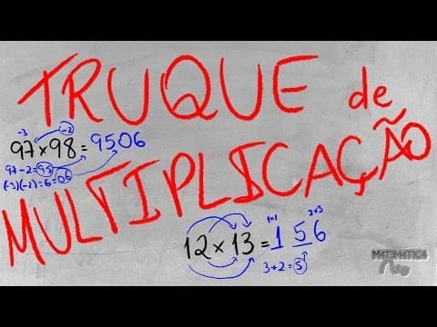 Thumbnail da aula: TRUQUE: Como Multiplicar Números com 2 Algarismos MUITO RÁPIDO | Matemática Rio
