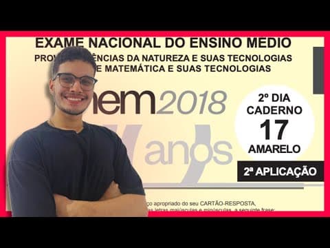 Thumbnail da aula: 📙 ENEM 2018 PPL MATEMÁTICA: Resolução Completa! (🧠 Monitor Memorize José Guilherme)