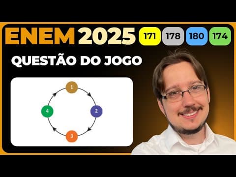 Thumbnail da aula: ENEM 2025 || Expressão Algébrica || Quatro amigos, cada um com 100 moedas, criaram um jogo, no qual