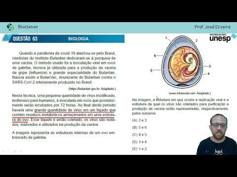 Thumbnail da aula: Questão 63 Biologia UNESP 2023