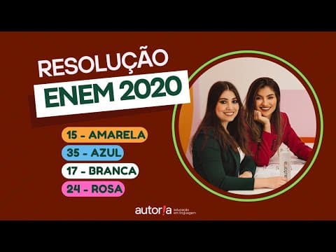 Thumbnail da aula: Enem 2020 - Autoria Linguagem - Questão 15 | Linguagens, prova amarela