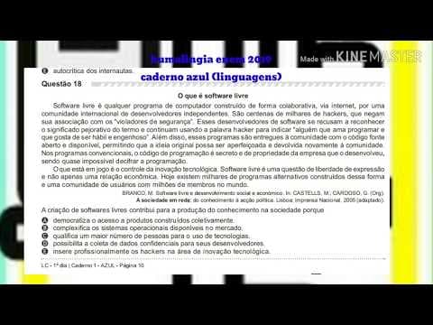 Thumbnail da aula: Questão 18 Enem 2019 caderno azul linguagens