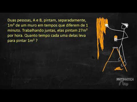 Thumbnail da aula: Equação do 2º Grau - PROBLEMA DOS PINTORES | Matemática Rio