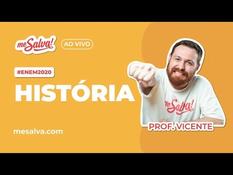 Thumbnail da aula: AO VIVO | História - ENEM 2020 | História e a Prova do ENEM | Semana Inaugural