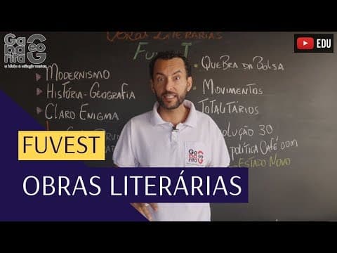 Thumbnail da aula: Obras Literárias FUVEST 2022| Claro Enigma | Drummond