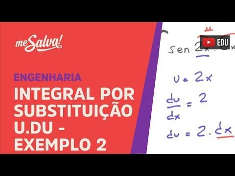 Thumbnail da aula: Me Salva! INT11 - Exemplo 2: Integral por substituição u.du