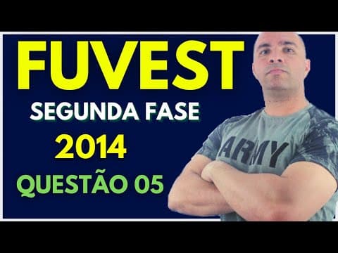 Thumbnail da aula: FUVEST 2ª FASE 2014 - Tema: DESLOCAMENTO DE EQUILÍBRIO e pH (Questão 05, Dia 3)