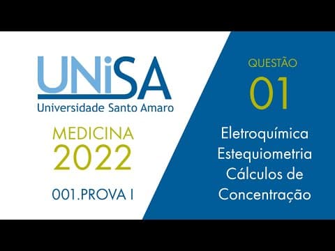 Thumbnail da aula: UNISA 2022 | Questão 01 | Prova 1