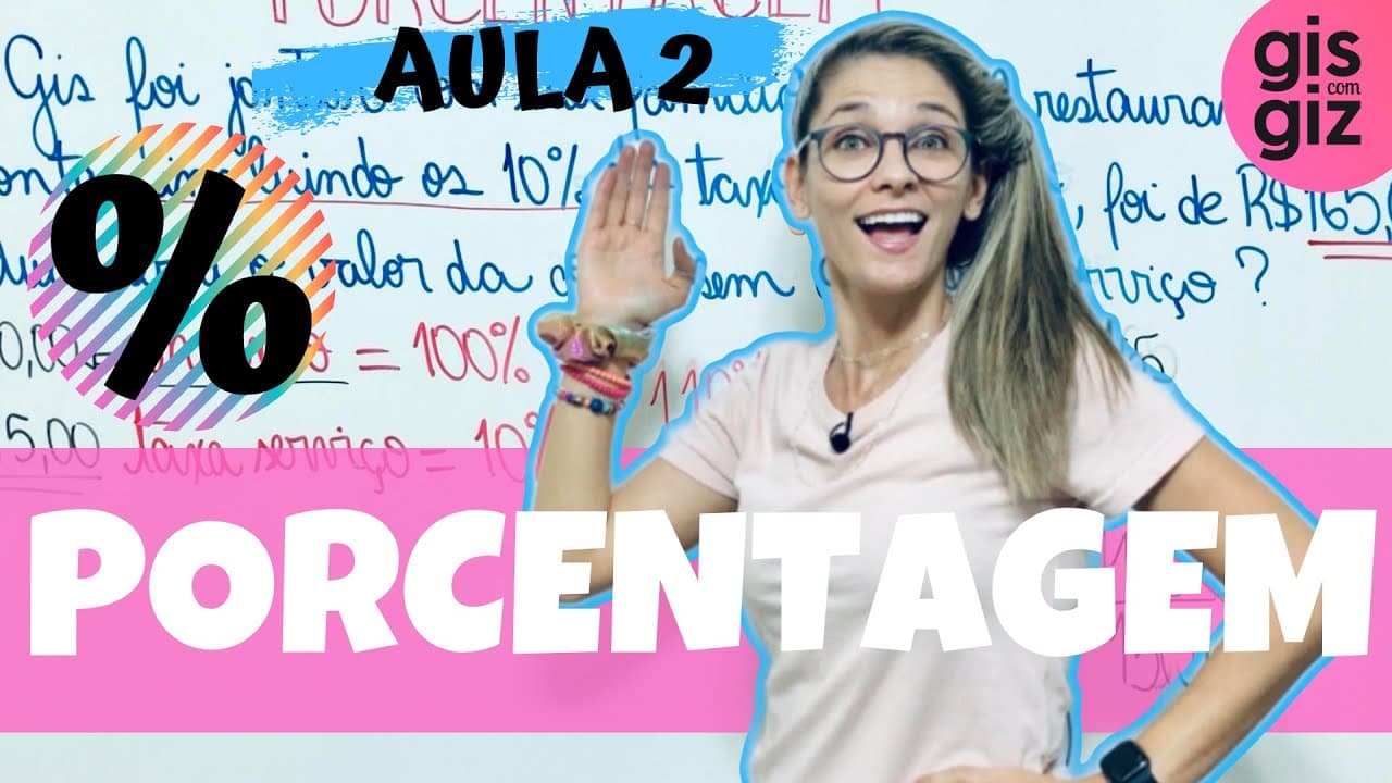 Thumbnail: PORCENTAGEM | COMO CALCULAR PORCENTAGEM | \Prof. Gis/ #02