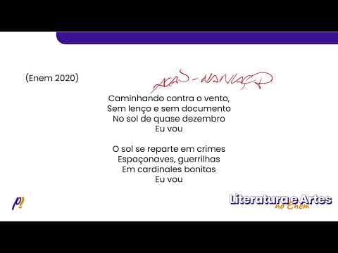 Thumbnail da aula: ENEM 2020 - SÉCULOS XX e XXI | Caminhando contra o vento,Sem lenço e sem documento No sol de qua...