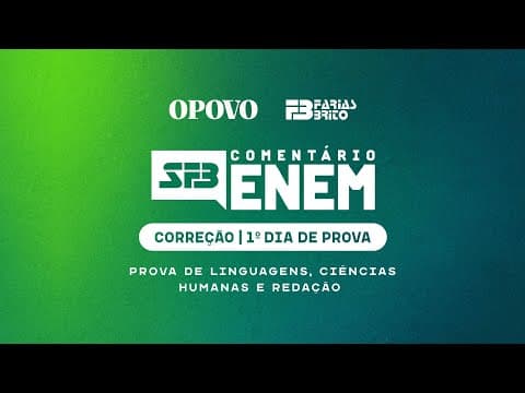 Thumbnail da aula: 🔴 AO VIVO: Gabarito | Correção Enem 2022 - Dia 1: Redação, Prova de Linguagens e Ciências Humanas