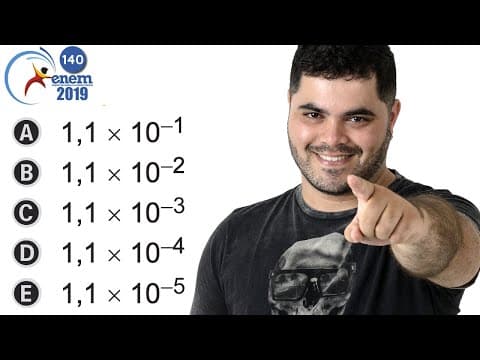 Thumbnail da aula: Questão FÁCIL de Notação Científica 140 do ENEM 2019 | A gripe é uma infecção respiratória aguda