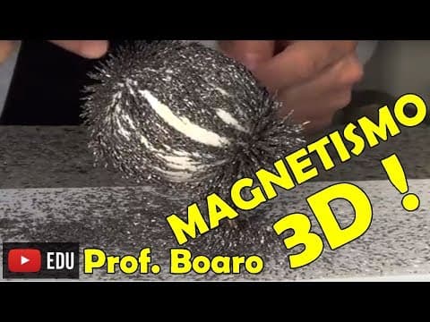 Thumbnail da aula: MAGNETISMO EM 3D - SIMULANDO O MAGNETISMO DA TERRA - EXPERIÊNCIA DE FÍSICA - Prof. Boaro