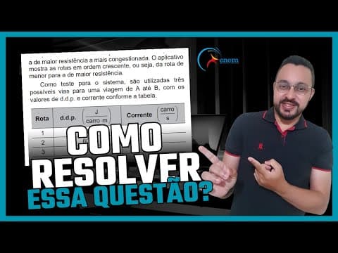 Thumbnail da aula: (ENEM 2022) Afim de classificar as melhores rotas em um aplicativo de trânsito, um pesquisador