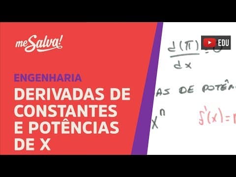 Thumbnail da aula: Me Salva! DER05 - Derivadas de constantes e potências de x