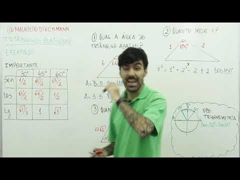 Thumbnail da aula: MATEMÁTICA - Geometria Plana - Exercícios de Triângulos quaisquer.
