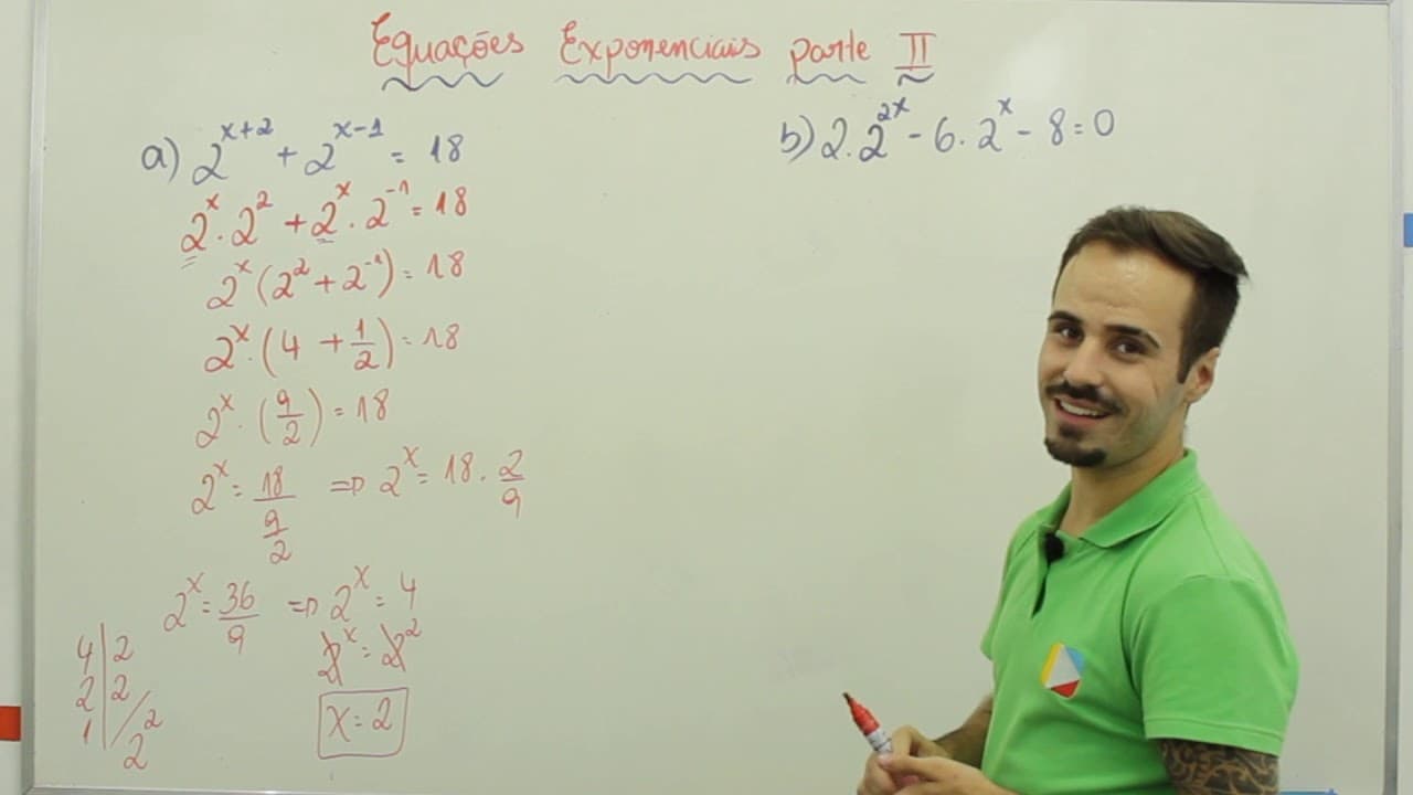 Thumbnail: Matemática Equações Exponenciais II