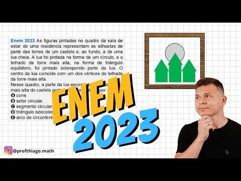 Thumbnail da aula: ENEM 2023 - MATEMÁTICA - As figuras pintadas no quadro da sala de estar de uma residência...
