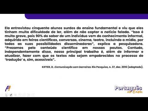 Thumbnail da aula: ENEM 2022 - ESTUDOS DO TEXTO | Considerando-se o tema tecnologias e acessibilidade...