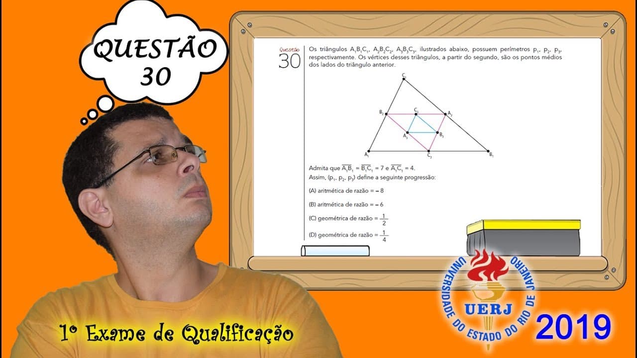 Thumbnail: Resolução da UERJ 2019 1EQ - Questão 30 - Gabarito Comentado