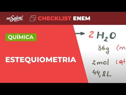 Thumbnail da aula: Cálculo Estequiométrico - Química | Checklist ENEM | Me Salva!