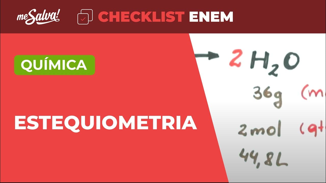 Thumbnail: Cálculo Estequiométrico - Química | Checklist ENEM | Me Salva!