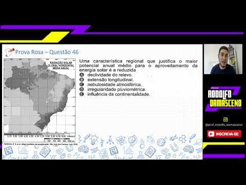 Thumbnail da aula: Uma característica regional que justifica o maior potencial anual médio para o aproveitamento
