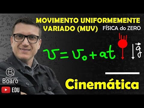 Thumbnail da aula: MOVIMENTO UNIFORMEMENTE VARIADO (MUV) V = V0 + at - Cinemática - FÍSICA do ZERO - AULA 6