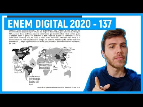 Thumbnail da aula: 🛑Questão 137 Enem DIGITAL 2020 - PEGADINHA DE PORCENTAGEM - Com a crise dos alimentos em 2008..