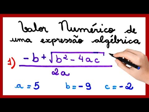 Thumbnail da aula: VALOR NUMÉRICO de uma expressão algébrica.