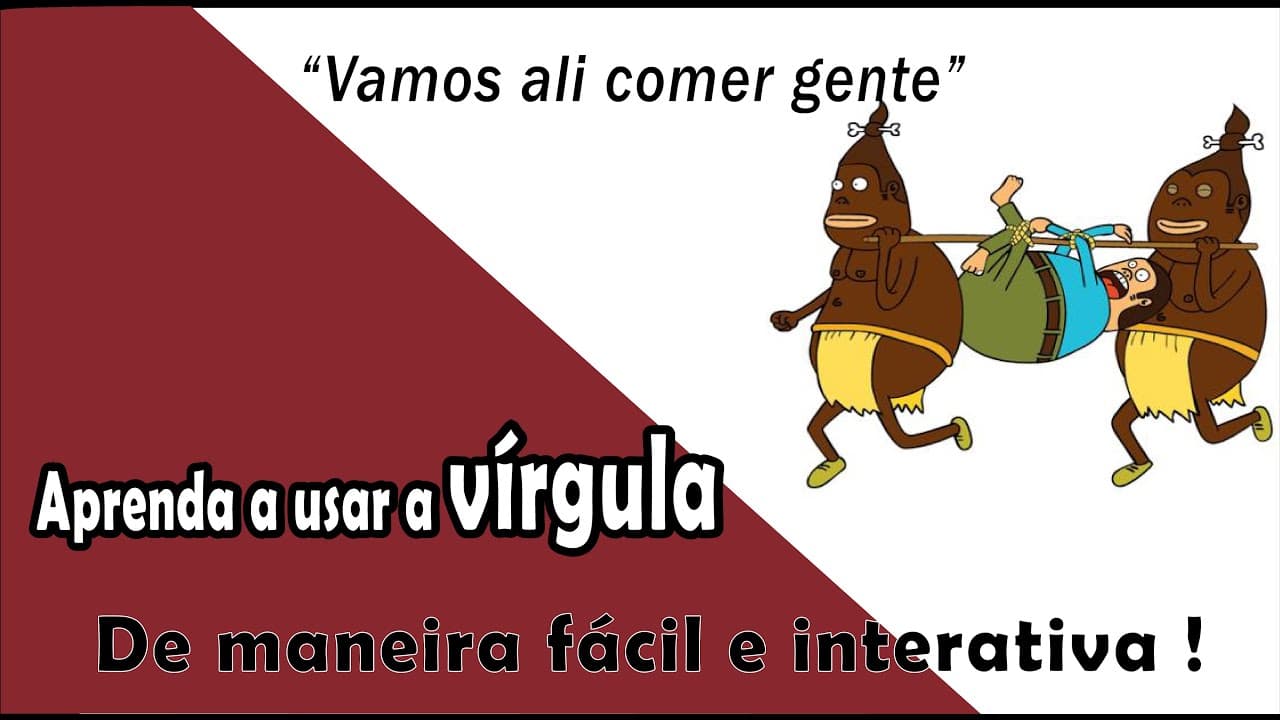 Thumbnail: USO DA VÍRGULA: Saiba como usar a vírgula corretamente! | Desenhando a Solução