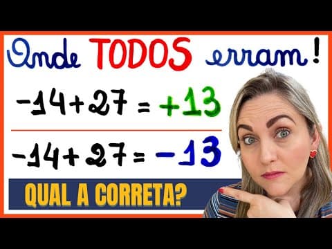 Thumbnail da aula: ADIÇÃO ALGÉBRICA COM NÚMEROS INTEIROS!!!