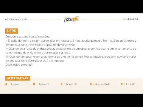 Thumbnail da aula: Lista 03 EXEMPLO 40 Efeito Dopper