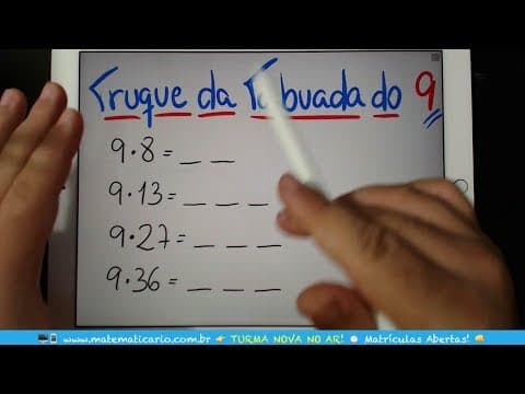 Thumbnail da aula: ⏱ TABUADA DO 9 EM 2 SEGUNDOS 👉 Minuto Matemática