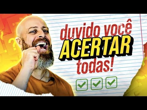 Thumbnail da aula: TESTE DE GRAMÁTICA E PONTUAÇÃO DIFÍCIL! | Professor Noslen