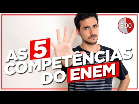 Thumbnail da aula: As competências para uma REDAÇÃO NOTA 1000 (em 5 minutos)