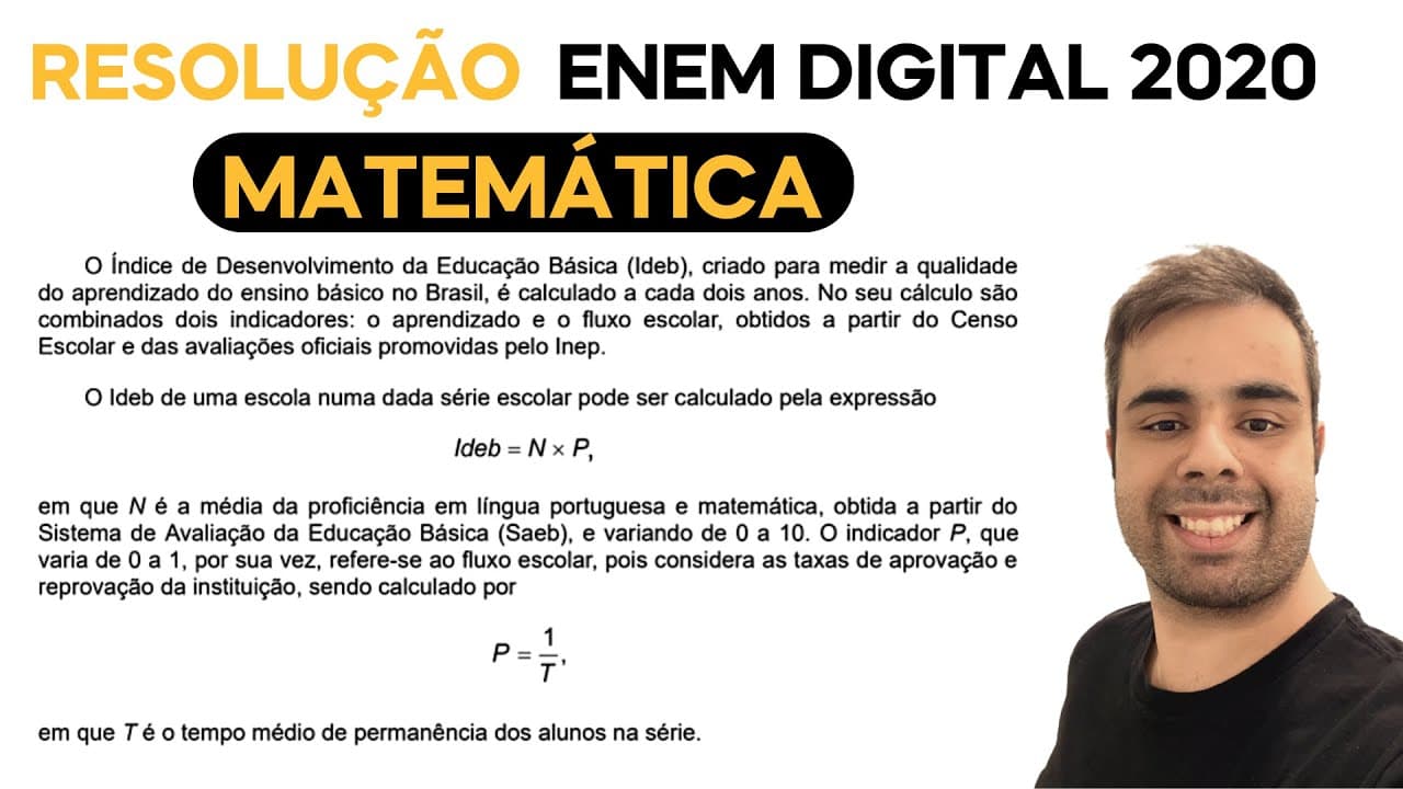 Thumbnail: ENEM DIGITAL 2020 - O Índice de Desenvolvimento da Educação Básica (Ideb), criado para medir a quali
