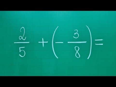 Thumbnail da aula: ADIÇÃO DE NÚMEROS RACIONAIS - Professora Angela Matemática
