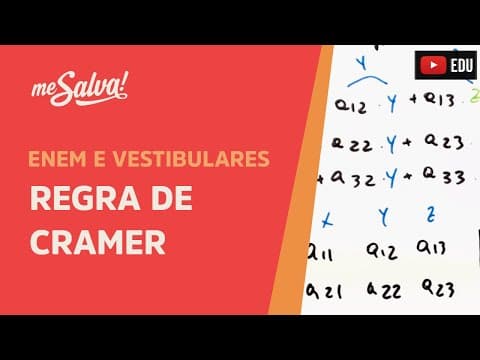 Thumbnail da aula: Regra de Cramer | ENEM e Vestibulares | Me Salva!