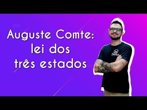Thumbnail da aula: Auguste Comte: lei dos três estados - Brasil Escola