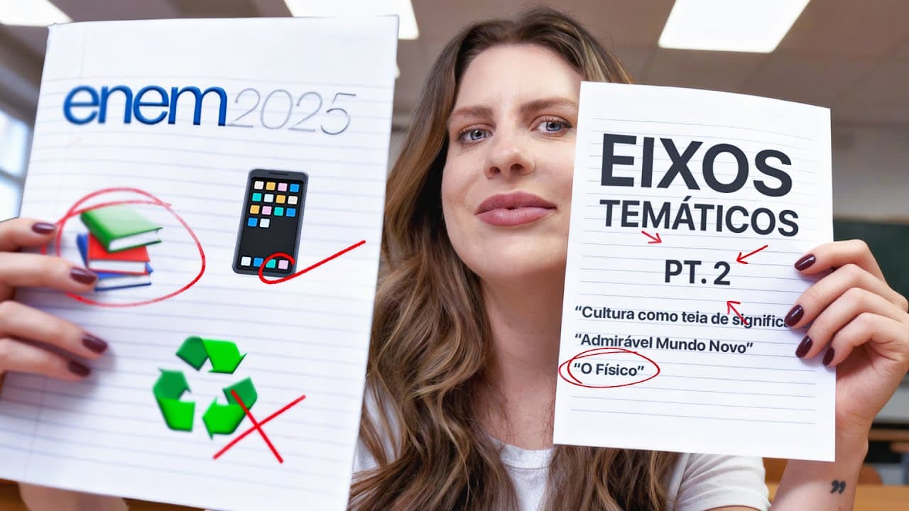 Thumbnail: REPERTÓRIOS por EIXO TEMÁTICO (PT 2) para REDAÇÃO NOTA 1000 no ENEM 2025