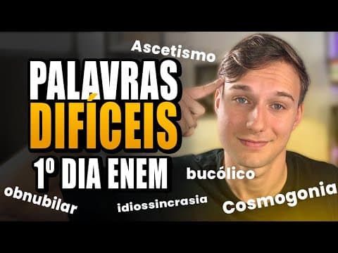 Thumbnail da aula: PALAVRAS DIFÍCEIS que SEMPRE CAEM no ENEM! (não saber = ERRAR questões)