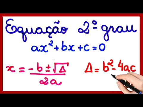 Thumbnail da aula: EQUAÇÃO DO 2º GRAU TE FAZ PERDER O SONO? Pare de sofrer!!