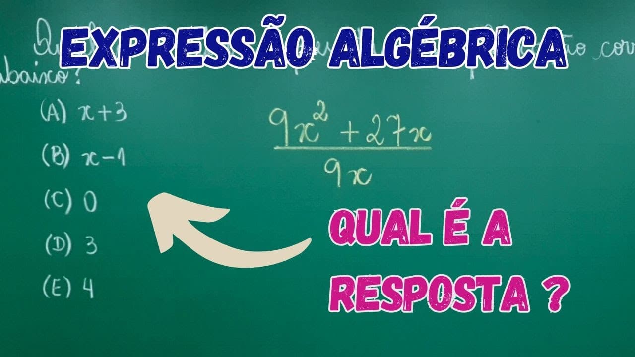 Thumbnail: EXPRESSÃO ALGÉBRICA - FATORAÇÃO - Professora Angela Matemática