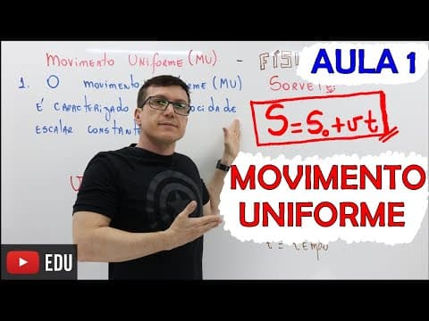 Thumbnail da aula: MOVIMENTO UNIFORME - FÍSICA BÁSICA (FÍSICA do ZERO) - Teoria e Exercícios - AULA 01