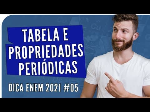 Thumbnail da aula: Tabela e Propriedades periódicas - DICA ENEM 2021 #05 – Bioexplica