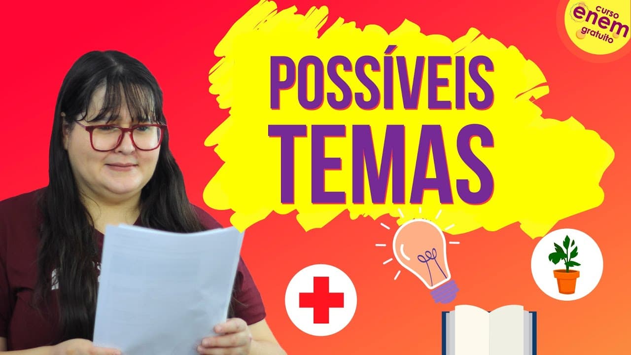 Thumbnail: TEMAS QUE PODEM APARECER NA REDAÇÃO DO ENEM 2019 | Possíveis temas de Redação