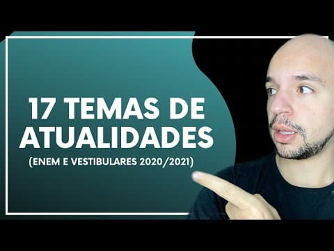 Thumbnail da aula: Atualidades para o Enem e vestibulares 2020/2021: o que vai cair? | Ricardo Marcílio