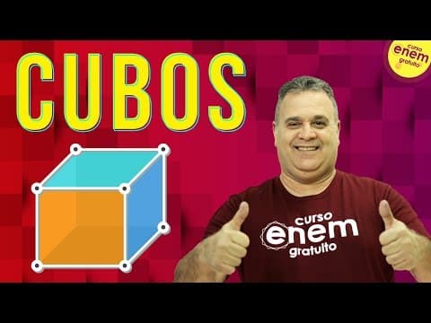 Thumbnail da aula: ÁREA E VOLUME DO CUBO | Resumo de Geometria para o Enem. Professor Sérgio Sarkis