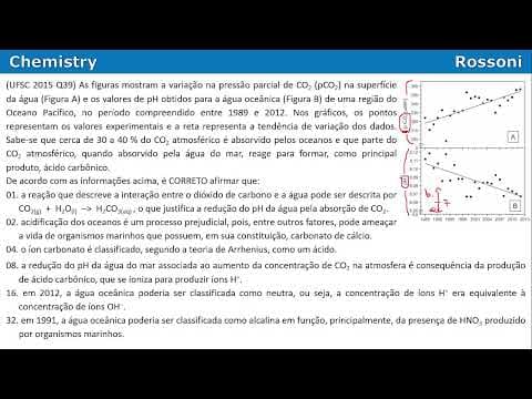 Thumbnail da aula: UFSC 2015 Q39 - Acidificação nos oceânos
